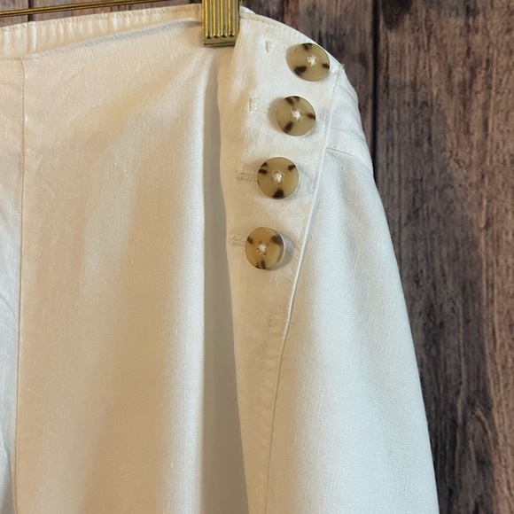 J Jill Off-White Linen Stretch Size 20 Crops - Picture 3 of 5